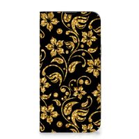 iPhone 13 Pro Max Smart Cover Gouden Bloemen