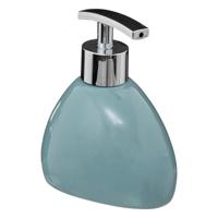 5Five Zeeppompje/dispenser - keramiek - blauw - 300 ml - navulbaar - toilet/badkamer/keuken