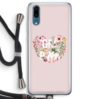 GRL PWR Flower: Huawei P20 Transparant Hoesje met koord