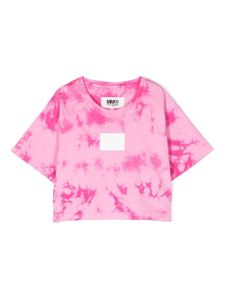 MM6 Maison Margiela Kids t-shirt à imprimé tie dye - Rose