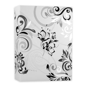 Fotomapje Umbria met insteekhoesjes wit bloemenprint voor 100 fotos 13 x 16,5 x 5 cm