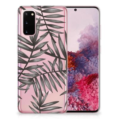Samsung Galaxy S20 | TPU Case | Leaves Grey Samsung Galaxy S20 | TPU Case | Leaves Grey