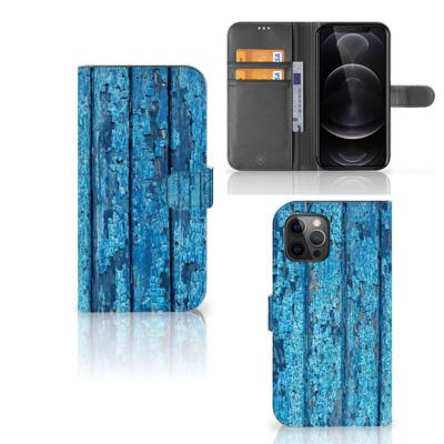 Apple iPhone 12 Pro Max | Book Style Case | Wood Blue