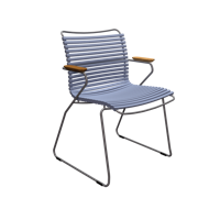 Houe Click Dining tuinstoel met arm Pigeon Blue