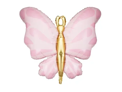 Folieballon Vlinder Roze (69x69cm)