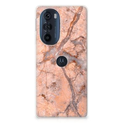 Motorola Edge 30 Pro | TPU | Siliconen hoesje | Marmer Oranje