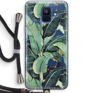 Bananenbladeren: Samsung Galaxy A6 (2018) Transparant Hoesje met koord