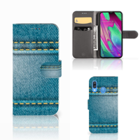 Samsung Galaxy A40 | Wallet Case | met Pasjes | Jeans
