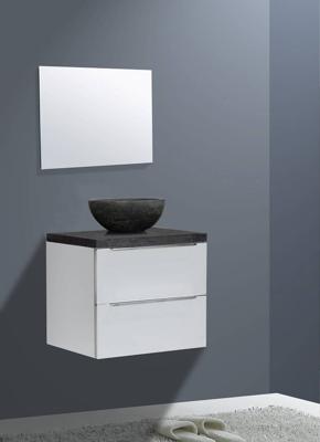 Badmeubel Senza Dynasty met ronde kom 60 Hoogglans Wit