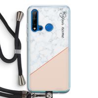 Marmer in stijl: Huawei P20 Lite (2019) Transparant Hoesje met koord