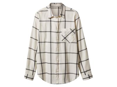 esmara Flanellen dames blouse (Beige, L (44/46))