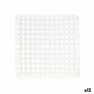 Antislipmat Transparant Plastic 28 x 0,1 x 28 cm Wastafel (12 Stuks)