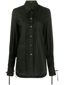 Ann Demeulemeester chemise à détail plissé - Noir