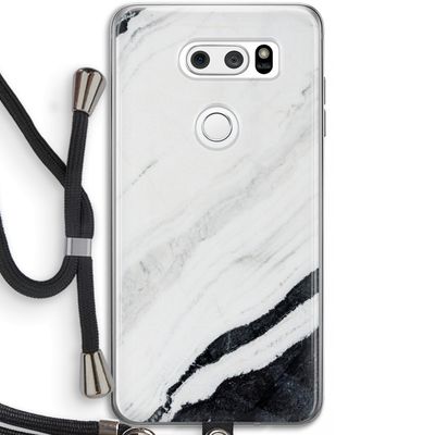Elegante marmer: LG V30 Transparant Hoesje met koord