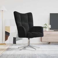 Relaxstoel fluweel zwart