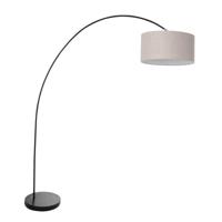 Steinhauer BooglampSolva zwart met grijze kap - 3898ZW