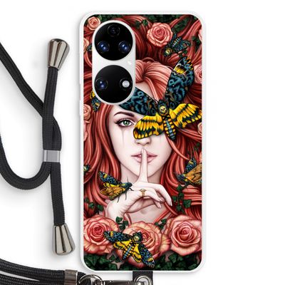 Lady Moth: Huawei P50 Transparant Hoesje met koord