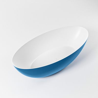 Vrijstaand bad Mondiaz Float | 170x80 cm | Solid surface | Ovaal | Jeans - Talc