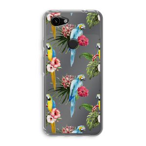 Kleurrijke papegaaien: Google Pixel 3a Transparant Hoesje