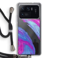 Zweverige regenboog: Xiaomi Mi 11 Ultra Transparant Hoesje met koord