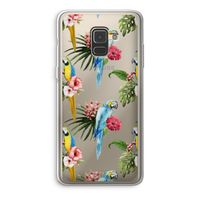 Kleurrijke papegaaien: Samsung Galaxy A8 (2018) Transparant Hoesje