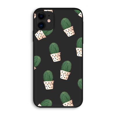 Cactusprint roze: iPhone 11 Biologisch afbreekbaar hoesje