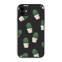 Cactusprint roze: iPhone 11 Biologisch afbreekbaar hoesje
