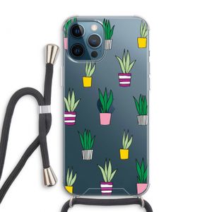 Sanseveria: iPhone 12 Pro Max Transparant Hoesje met koord