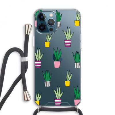 Sanseveria: iPhone 12 Pro Max Transparant Hoesje met koord