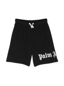 Palm Angels Kids short en coton à logo imprimé - Noir