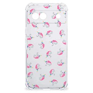 Doorzichtige Silicone Hoesje voor Google Pixel 8A Unicorns