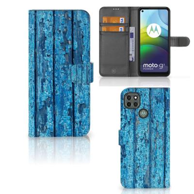 Motorola Moto G9 Power | Book Style Case | Wood Blue