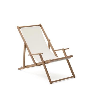 Kave Home Strandstoel 'Vilara' Acaciahout, kleur Wit