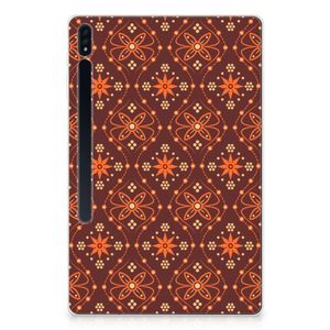 Samsung Galaxy Tab S7 Plus | S8 Plus Hippe Hoes Batik Brown