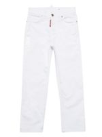 DSQUARED2 KIDS jean droit à logo imprimé - Blanc - thumbnail