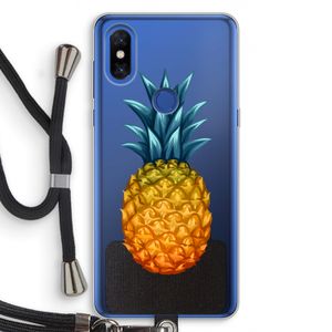 Grote ananas: Xiaomi Mi Mix 3 Transparant Hoesje met koord