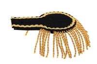 Schouder epauletten set zwart-goud