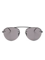 Saint Laurent Eyewear lunettes de soleil SL 575 à monture ronde - Noir - thumbnail