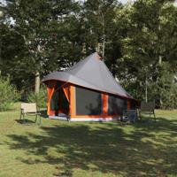 Familie Tipi Tent met dak Grijs en Oranje 404 x 370 x 270 cm