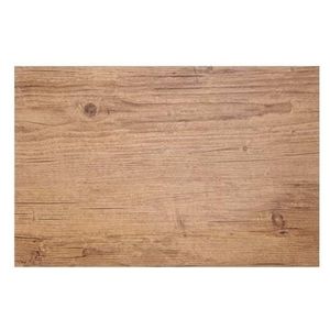 6x Placemats lichtbruine hout print 45 cm