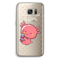 Love You A Lotl: Samsung Galaxy S7 Transparant Hoesje