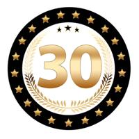 Bierviltjes 30 - 25x stuks - zwart/goud - luxe - verjaardag/jubilea - feestartikelen