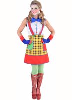 Clownsdame kostuum Coco - thumbnail