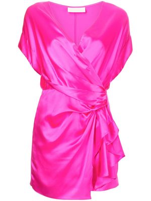 Michelle Mason robe courte à détails drapés - Rose
