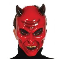 Duivel masker met hoorns voor volwassenen   -