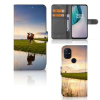 OnePlus Nord N10 | Telefoonhoesje | Met pasjeshouder | Koe