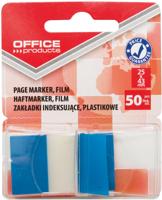 OFFICE products index, 25 x 43 mm, blister van 50 tabs, blauw