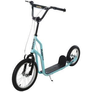 HOMCOM step kinderscooter scooter luchtbanden stadsscooter verstelbaar blauw | Aosom Netherlands