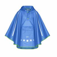Playshoes regenponcho met tas Blauw-L