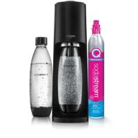 SODASTREAM TERRANLV - TERRA Black Machine Pack 2 LV-flessen + 1 CQC-wisselcilinder